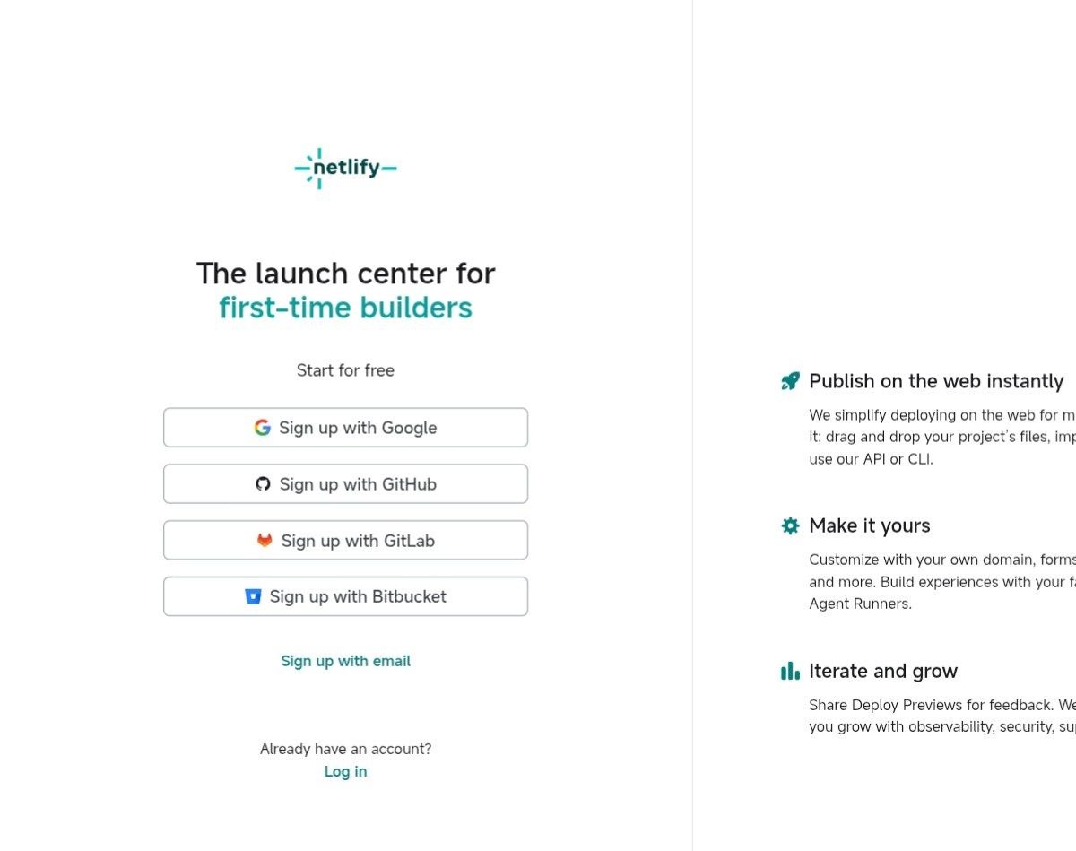 Netlify 选择 GitHub