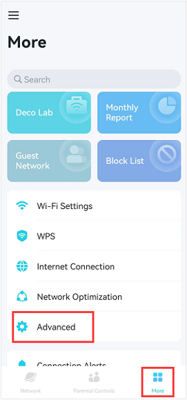 TP-Link Deco App 进入 Address Reservation