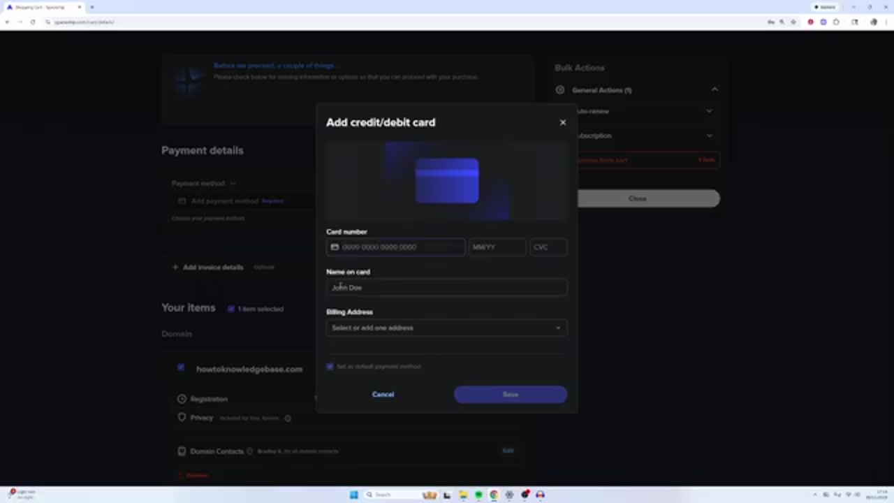 Spaceship 付款信息页面