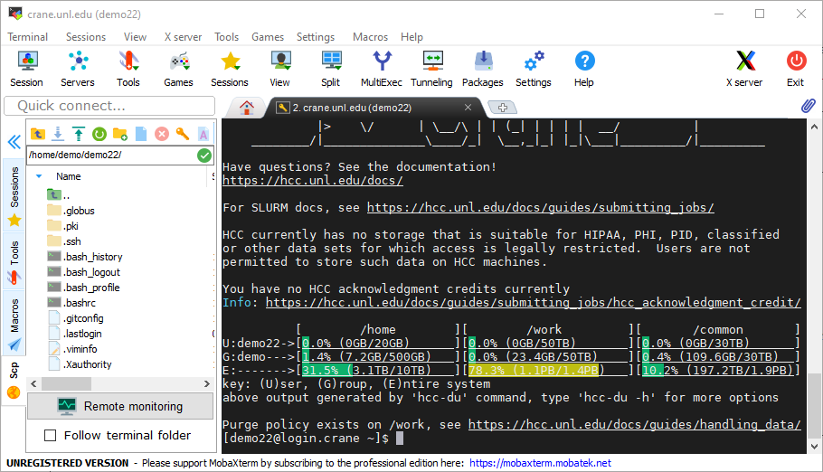 MobaXterm SSH 连接成功